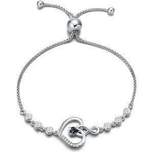 🔥  Agvana Birthstone Bracelets Women Silver Sterling Genuine Christmas Jewelry
